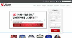 Desktop Screenshot of akerssigns.com
